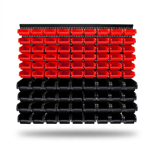 30/60/90pcs Bins Wall-Mounted Storage Rack System, Heavy Duty Garage& Workshop Tool Organizer For Screws, Nuts, Bolts, Nails, Beads & Small Hardware, Durable Organization Holders, Easy Installation Stackable Box