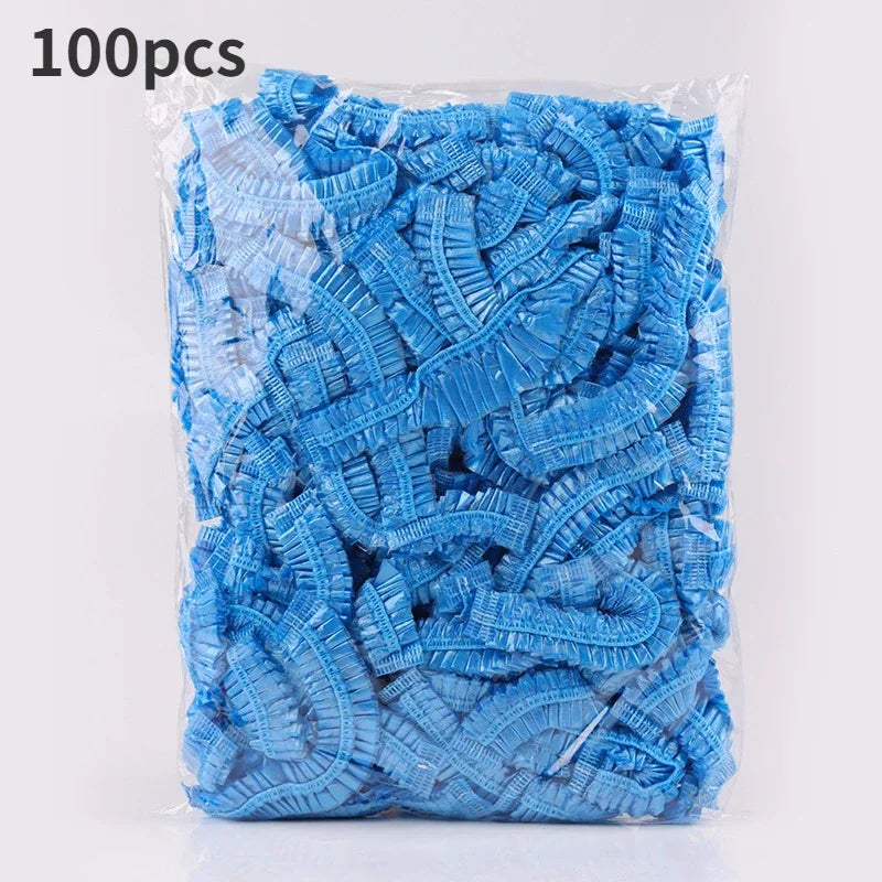 Disposable Shower Cap Covers Sauna Accessories Transparent and Waterproof Disposable Hair Caps Bathroom Products Home