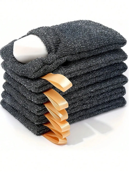 6pcs Exfoliating Soap Protector Bags, Mesh Soap Saver Scrubber With Hanging Cord, Foaming Bath Soap Net For Shower, Skin Exfoliation And Soap Saver Home Bathroom Decor Fall Decor Back To School