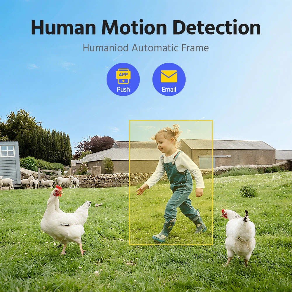 Annke 4MP solar security cameras 4CH Wireless NVR 4mm color night vision camera Audio 2.4G 5.8G dual-band WiFi IP Camera Outdoor